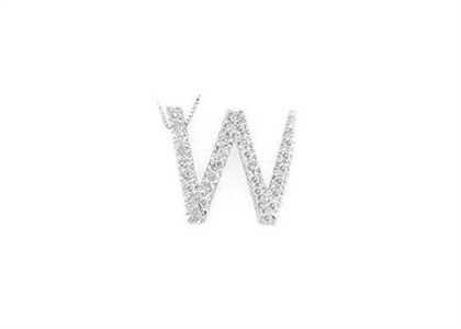 Rhodium Plated | Alphabet Pendants